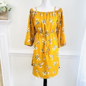 Floral Yellow Midi Dress